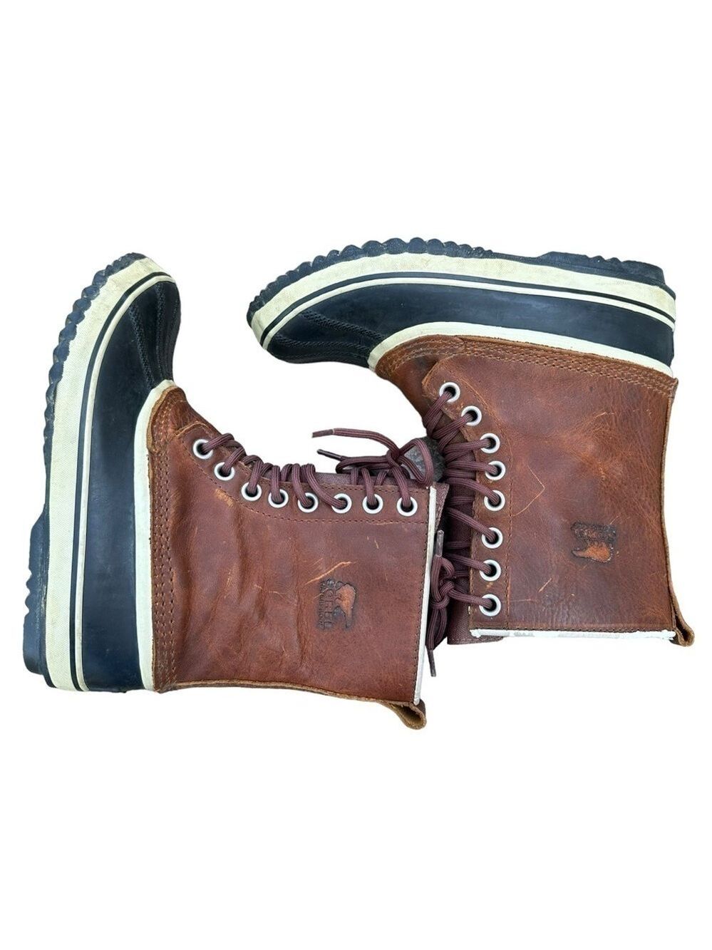 Sorel 1964 Premium Brown Leather Waterproof Duck Boots Women’s Size 8 - Picture 4 of 14